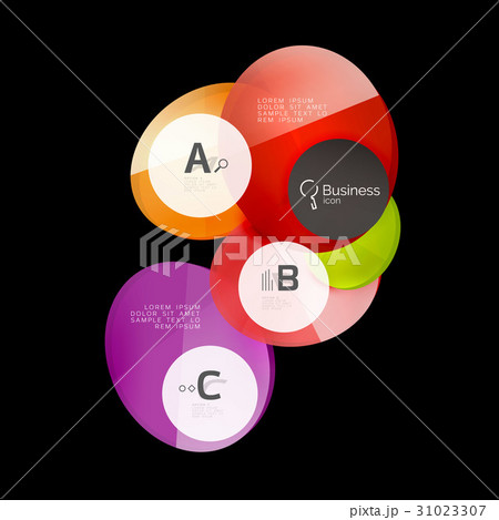 Glossy glass circle banner design template Glossy glass circle banner design template 31023307
