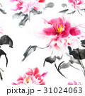 Romantic seamless pattern with watercolor peonies 31024063