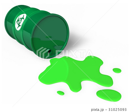 Spilled chemical barrel 31025093