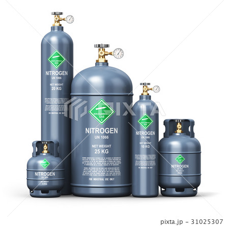 Set liquefied nitrogen industrial gas containers Set liquefied nitrogen industrial gas containers 31025307
