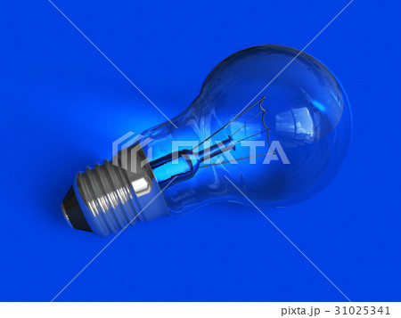Lightbulb on blue 31025341