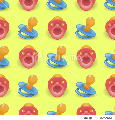 Blue Red Nipple Seamless Pattern 31025988