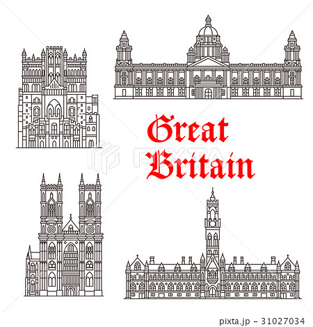 Architecture landmarks of Great Britain vector Architecture landmarks of Great Britain vector 31027034