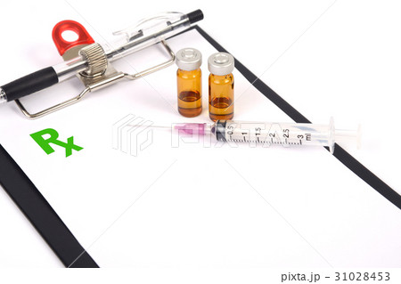 Prescription on clipboard. 31028453