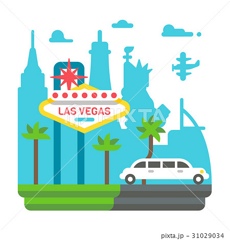 Flat design Las Vegas 31029034