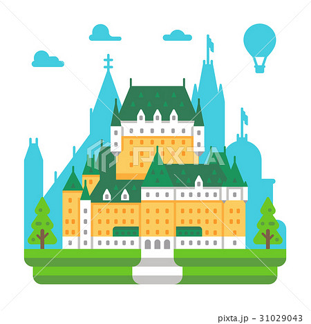 Flat design Frontenac chateau Quebec 31029043