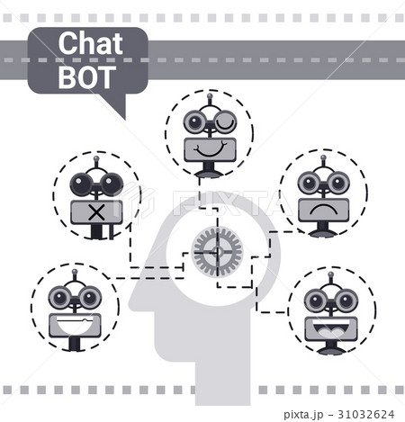 Free Chat Bot Robot Virtual Assistance Element Ofのイラスト素材