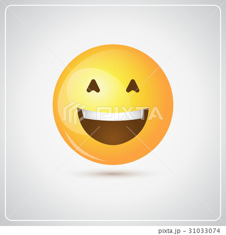 Yellow Smiling Cartoon Face Positive People 31033074