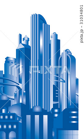 未来都市 近未来都市イラストのイラスト素材 31034801 Pixta
