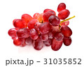 Bunch of red grapes on white background. 31035852