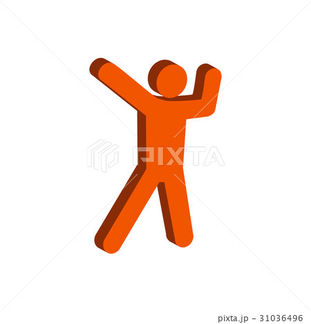 Dance symbol. Flat Isometric Icon or Logo. Dance symbol. Flat Isometric Icon or Logo. 31036496