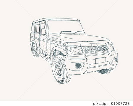 adventure off road car sketch vector. 31037728