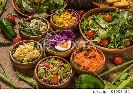 サラダいろいろ　 Various vegetable salads 31038486