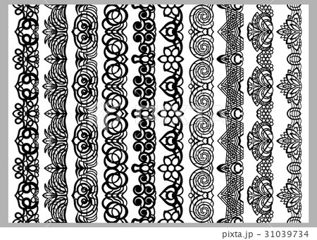 Set of ten seamless endless decorative lines 31039734