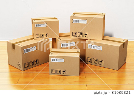 Cardboard boxes in new house 31039821