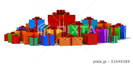 Heap of color gift boxes 31040389