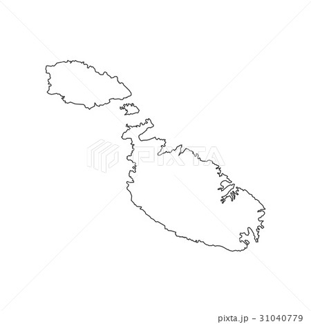 Malta map silhouette 31040779