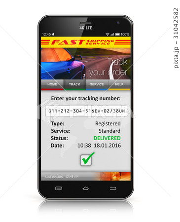 Smartphone with parcel order tracking application 31042582