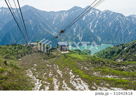 Cable car at japan alps tateyama kurobe alpine Cable car at japan alps tateyama kurobe alpine 31042618