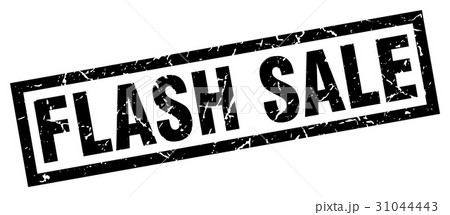 square grunge black flash sale stamp 31044443