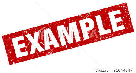 square grunge red example stamp 31044547