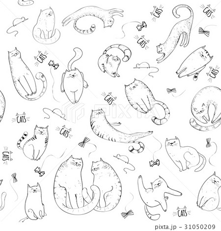 Seamless pattern with cats Seamless pattern with cats 31050209