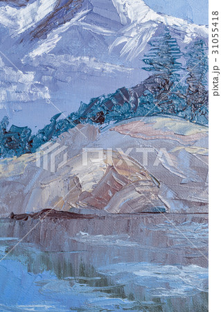Mountain landscape with oil paints Mountain landscape with oil paints 31055418