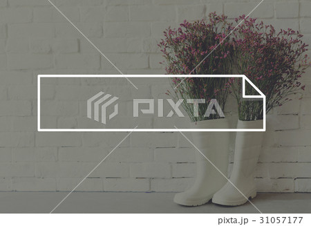 Boots Flower Decoration Banner Frame Boots Flower Decoration Banner Frame 31057177