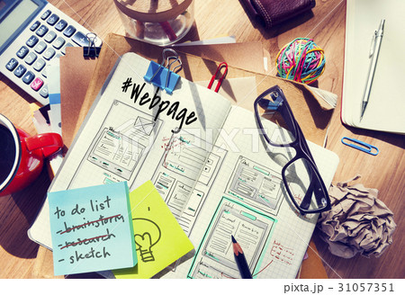 Website development layout sketch drawing 31057351