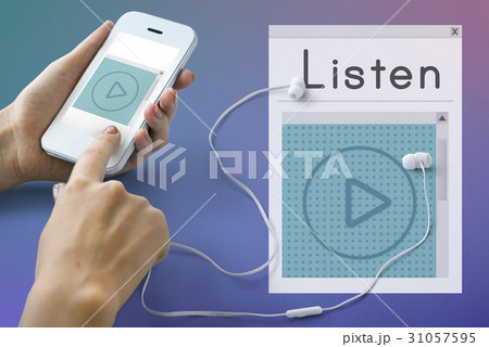 Hands working on digital device network graphic overlay Hands working on digital device network graphic overlay 31057595