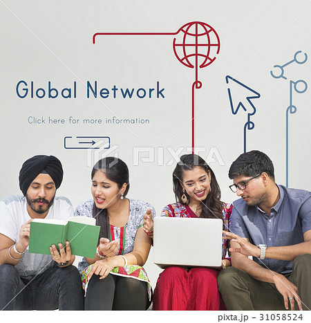 People connected with global communications network People connected with global communications network 31058524
