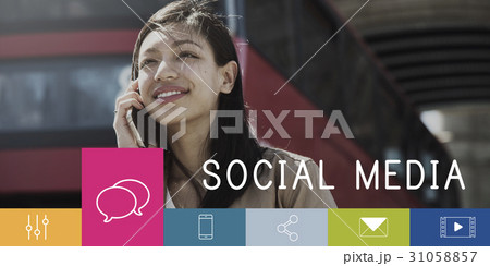 Online Communication Connection Networking Icon Online Communication Connection Networking Icon 31058857