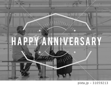 Senior Couple Travel Together Words Graphic 31059213