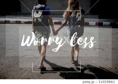 Friends Travel Backpacker Journey with Quote Graphic 31059661