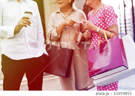 Photo Gradient Style with Senior Adult Shopping Friendship Lifestyle Photo Gradient Style with Senior Adult Shopping Friendship Lifestyle 31059855