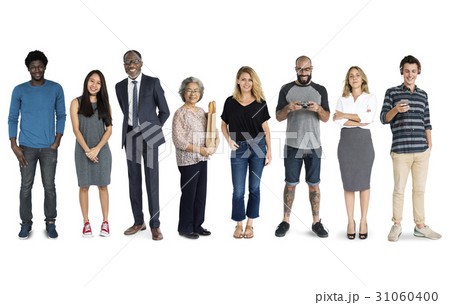 Diversity People Set Gesture Standing Together Studio Isolated Diversity People Set Gesture Standing Together Studio Isolated 31060400