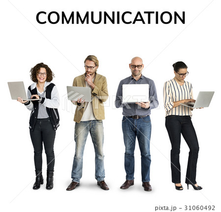 Diverse of People Using Digital Devices Communication Studio Isolated Diverse of People Using Digital Devices Communication Studio Isolated 31060492