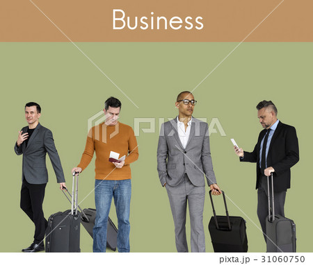 Diversity People Travel Luggage Studio Isolated 31060750