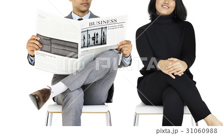 Diverse Business People Set Gesture Studio Isolated 31060988