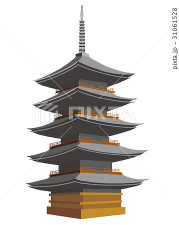 京都 五重塔のイラスト素材 31061528 Pixta