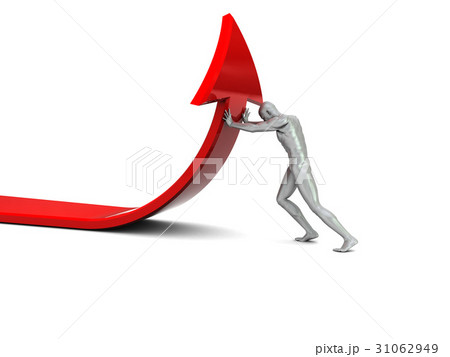man pushing arrow 31062949