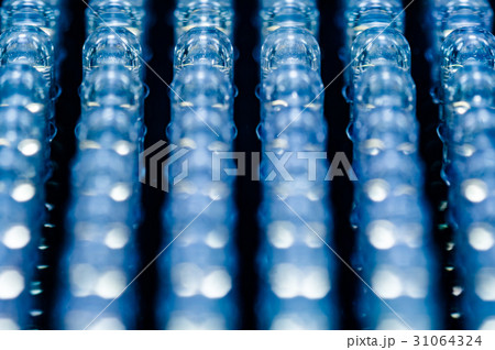Top position of led diode panel in blue tone Top position of led diode panel in blue tone 31064324