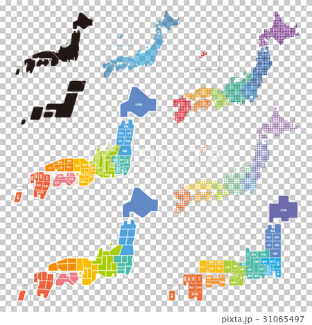Japan Map Design Set Japan Map Design Set 31065497
