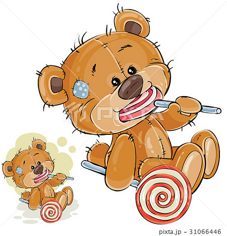 Vector illustration of a brown teddy bear is Vector illustration of a brown teddy bear is 31066446