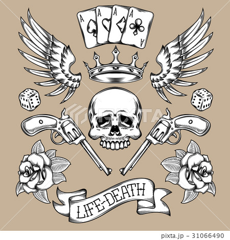 Vector set of tattoos. Vector set of tattoos. 31066490