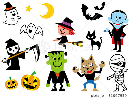 ハロウィンを彩るキャラクターのイラスト素材 31067939 Pixta