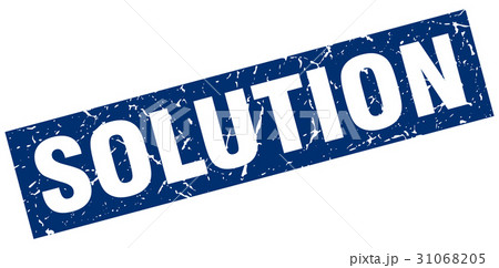 square grunge blue solution stamp square grunge blue solution stamp 31068205
