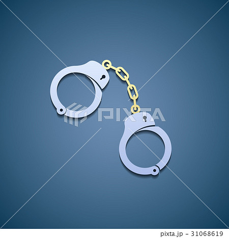 Icon handcuffs. Flat graphic. 31068619