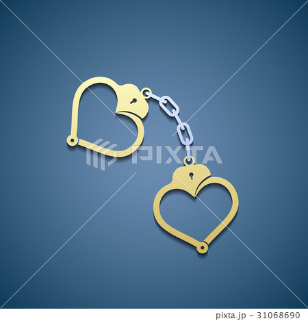 Icon handcuffs in the form of heart. Icon handcuffs in the form of heart. 31068690
