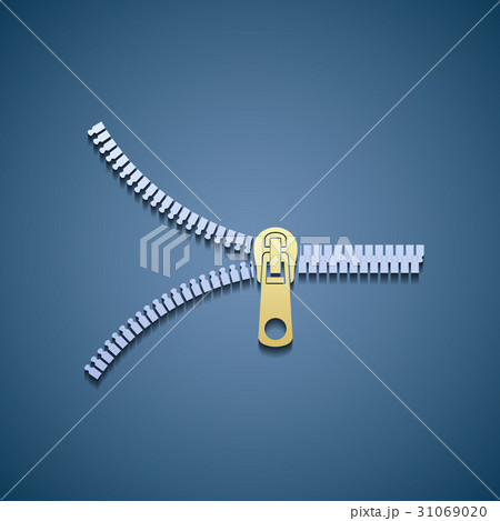 Icon zipper. Flat graphic. 31069020